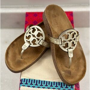 Tory Burch Miller Cloud Sandals Gold 8.5